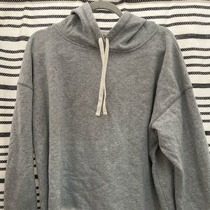 Gray, Cropped Hoodie